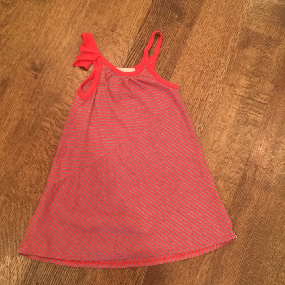 Go Gently Baby gray and coral  sun dress.